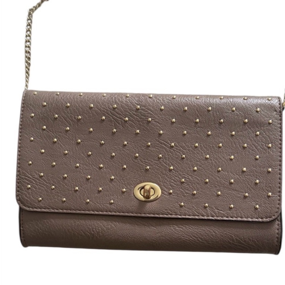 Elegant Brown Studded Crossbody Bag - Picture 5 of 5